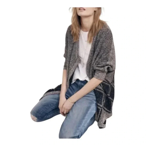 0147W. MADEWELL ALL ANGLES DIAMOND SHAPED CARDIGAN SWEATER SIZE XSMALL/SMALL‎ - Picture 3 of 14